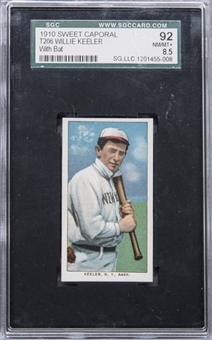 1909-11 T206 White Border Willie Keeler, With Bat – SGC 92 NM/MT+ 8.5 "1 of 1!"